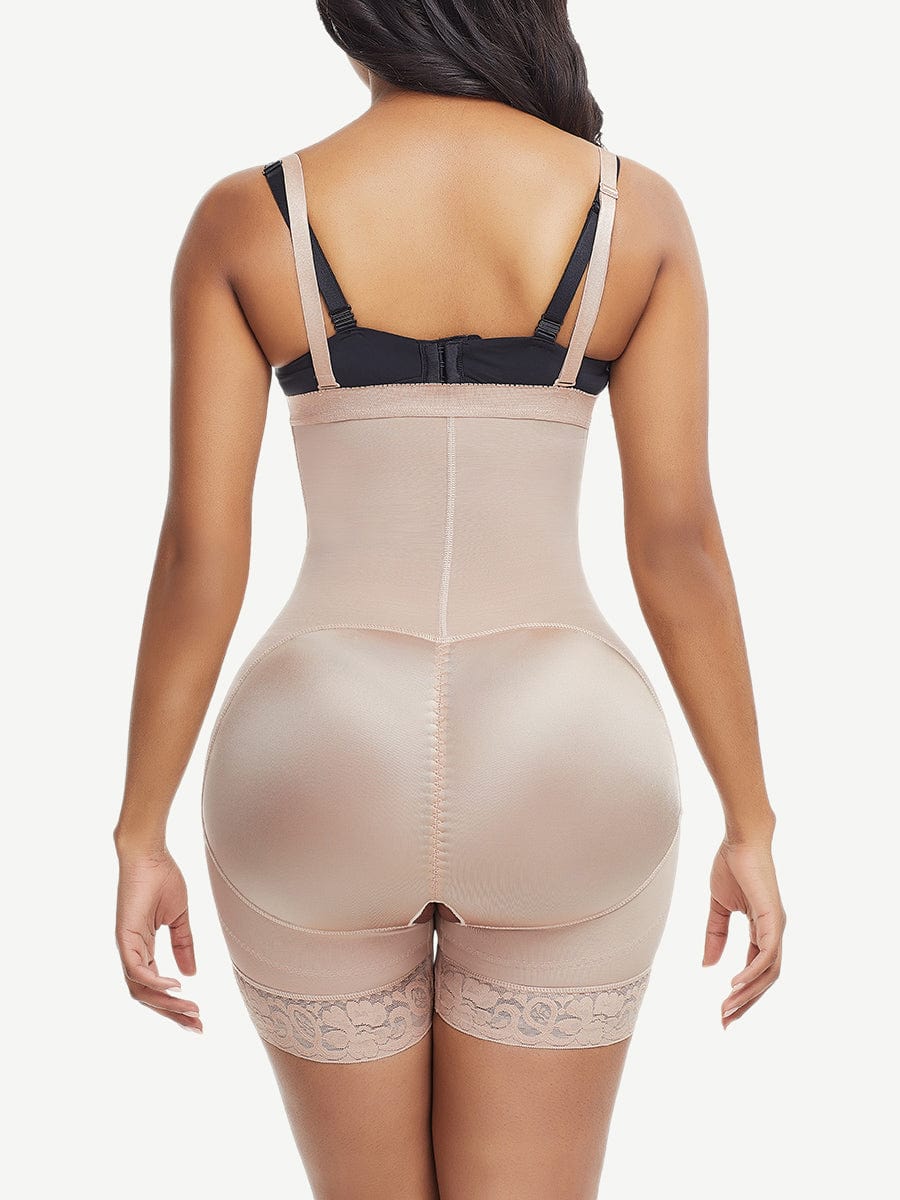 Zip n Sculpt Straight Across Open Bust Mid Thigh Faja (Open Crotch Design)