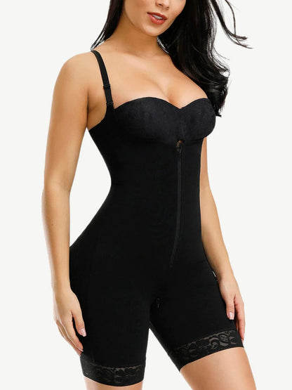 Zip n Sculpt Scoop Open Bust Mid Thigh Faja