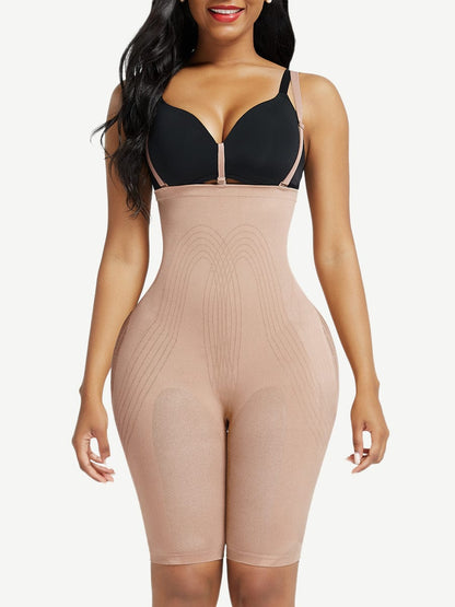 Sheer Shape Open Bust Mid Thigh Bodysuit