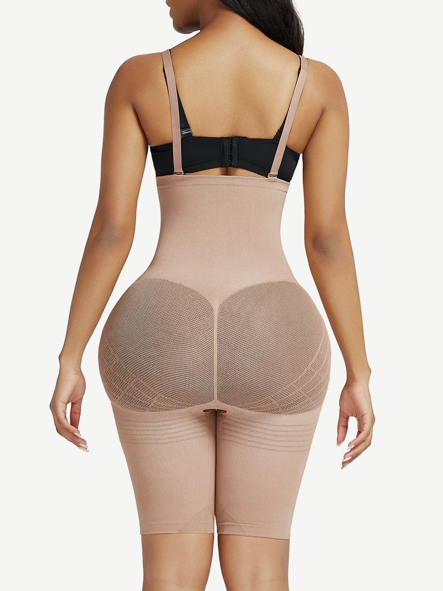 Sheer Shape Open Bust Mid Thigh Bodysuit