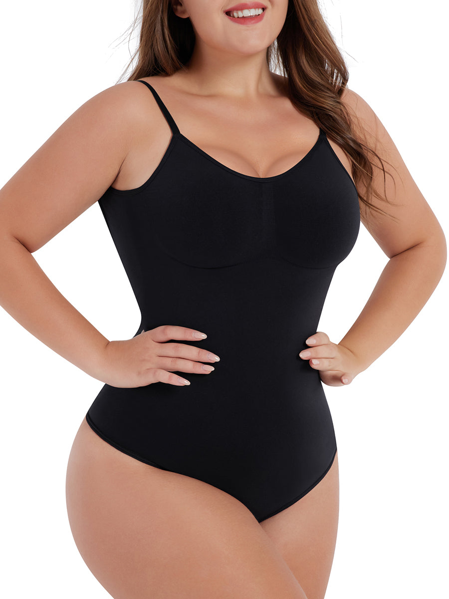 Seamless Shape Open Back Thong Bodysuit