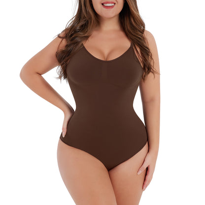 Seamless Shape Open Back Thong Bodysuit