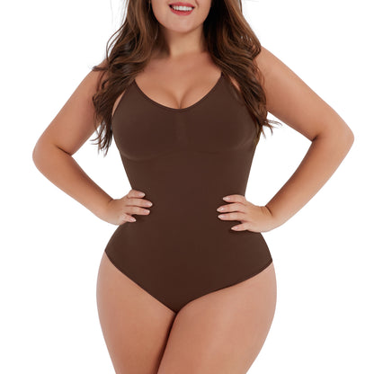 Seamless Shape Open Back Thong Bodysuit