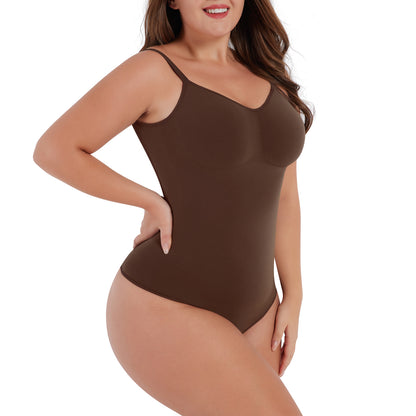 Seamless Shape Open Back Thong Bodysuit