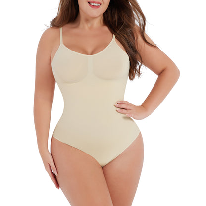 Seamless Shape Open Back Thong Bodysuit