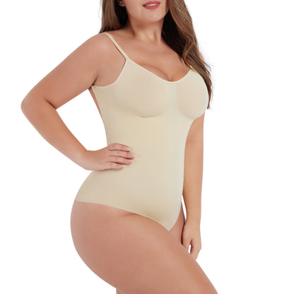 Seamless Shape Open Back Thong Bodysuit