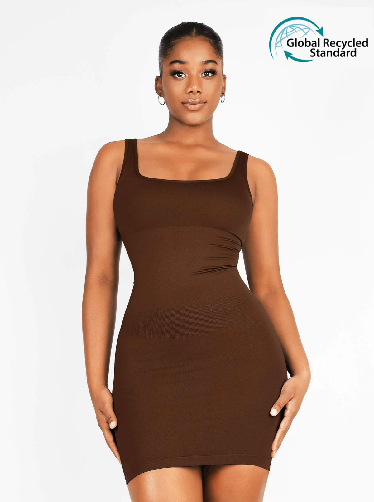 Soft Snatched Square Neck Mini Dress