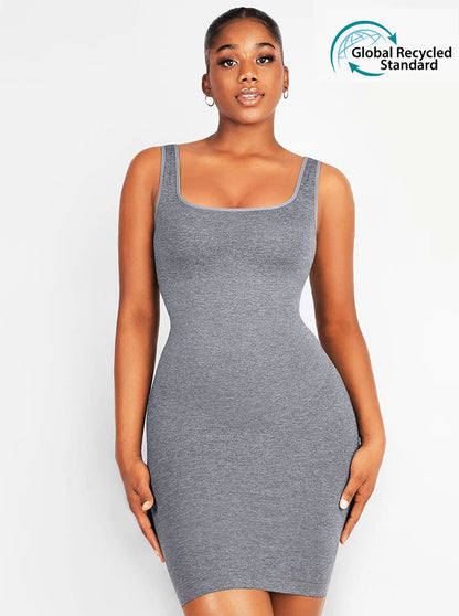 Soft Snatched Square Neck Mini Dress